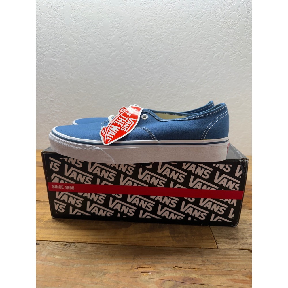 Vans Authentic Navy Blue Canvas Sneakers VN-0EE3NVY Mens 8 Womens 9.5 NIB